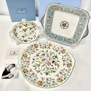 蘇さ(BBY975)　洋食器　WEDGWOOD　ウェッジウッド　MINTON　ミントン　プレート　3枚セット　箱付き　中古品　100サイズ