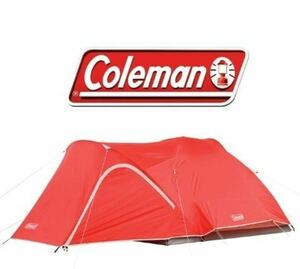 ★未使用品　送料無料　Coleman Hooligan 4 Tent★コールマン　フーリガンテント　4人用　アウトドア　キャンプ　赤　レッド　海外モデル