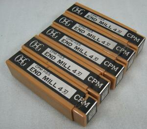 OSG(オーエスジー) CPM-HSS(粉末ハイス) 4枚刃 エンドミル EMS φ7mm(7.0mm) 5本セット