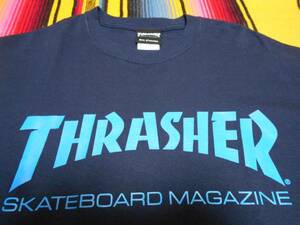 THRASHER スラッシャー スケートボード ターコイズ オールドスケート Tシャツ SKATEBOARD SKATE ROCK PUNK POWELL DOGTOWN 