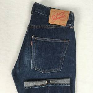 【旧】DENIME ドゥニーム ORIZZONTI オリゾンティ 66タイプ 日本製 ジーンズ W27 赤タブ セルビッチ 黄耳 紙パッチ ボタンフライ