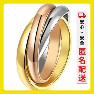【匿名配送！】指輪 おしゃれ トリニティーリング 3連 レディース アクセサリー 韓国ファッション 3色