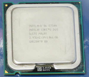 Intel Core 2 Duo E7500 2コア 2スレッド 2.93Ghz LGA 775 動作品 CPUのみ