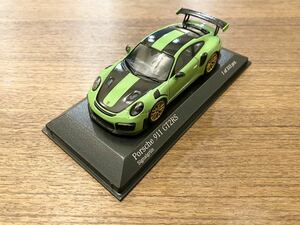 新品 オリジナルパッケージ付き 希少！1/43 ミニチャンプス ポルシェ 991.2 911 GT2RS シグナルグリーン ゴールドホイール 333個限定品