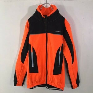 [KWT591] LIXADA 防風サイクリングジャケット オレンジ×ブラック レディース L 80