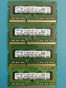 動作確認 SAMSUNG製 PC3-12800S 1Rx8 2GB×4枚組=8GB 88840160530
