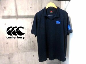 CANTERBURY カンターベリー 吸水速乾 半袖 シャツ 3L/ラガーシャツ 2XL/ドライ ポロシャツ/紺 ネイビー/メンズ/ラグビー/RA37490