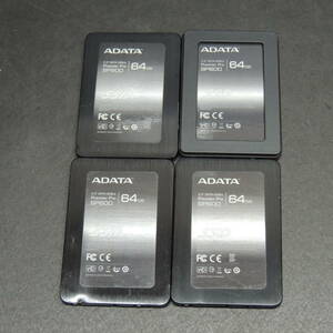 【4台まとめ売り/検品済み】ADATA SSD SP600 64GB ASP600S3-64GM (使用時間：129h/233h/673h/718h)管理:s-34