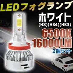 LED フォグランプ ホワイト HB4 バルブ 2個セット 16000lm