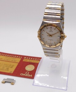 【SR-279】 OMEGA Constellation 13123000 5969 2083 メンズ 腕時計 デイト ローマン ベゼル 白文字盤 コンビカラー ギャランティー付き