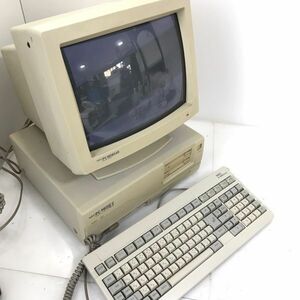 J2-4118T 【通電確認済】 NEC PC-KD854n/PC-9801ES5/PC-9800 Series セット カラーディスプレイ ブラウン管 レトロPC キーボード パソコン