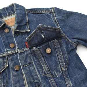 色濃 60s 70s vintage LEVIS リーバイス 70805 BIGE 70505 キッズサイズ トラッカージャケット 4th Gジャン ビッグE 綿糸