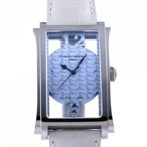 クエルボ・イ・ソブリノス CUERVO Y SOBRINOS プロミネンテ 1011-1GAR シルバー文字盤 新古品 腕時計 メンズ