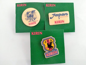 新品未使用◆2006年FIFAワールドカップJFA日本代表ピンバッジ３点セット◆キリン◆KIRIN