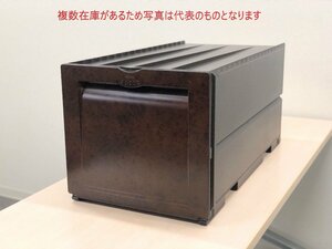 ■Tupperware/タッパーウェア■スーパーチェスト ロング 引き出し 2段 ダークアンバー 衣装ケース 収納ボックス★埼玉発送★