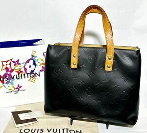 【美品】ルイヴィトン ヴェルニ 0072 ハンドバック マット モノグラム LOUISVUITTON トートバッグ リードPM ブラック 