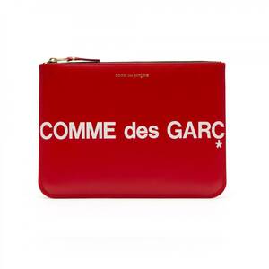 【新品未使用】■Comme des Garcons コムデギャルソン財布　Huge Logo Wallet (Red SA5100HL) 赤 RED ■ GIFT