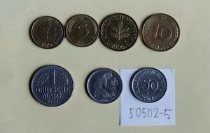 50502-5外国硬貨・ドイツ国コイン・4種7枚
