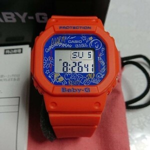 【カシオ】 ベビージー レディース Graffiti Face グラフィティフェイス 新品 BGD-560SK-4JF 腕時計 女性 未使用品 CASIO オレンジ