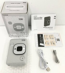 【rmm】美品 富士フイルム FUJIFILM instax mini LiPlay チェキ インスタントカメラ カメラ ストーンホワイト