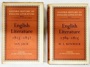 r0404-8.OXFORD HISTORY OF ENGLISH LITERATURE 1789-1832(2冊)/英文学の歴史/ロマン主義/小説/詩/文芸評論/批評