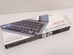 ジャンク品★3E 3E-BKY2-S2 Bluetooth Keyboard 縦折タイプ 【Stick】 スペースグレー 無線キ-ボ-ド 58キ- 英語配列