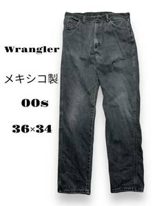 Wrangler 00s ラングラー　古着　ブラックデニム　36×34