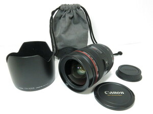 【 現状品 】Canon EF28-70mmF2.8 L USM レンズ/EW-83BII純正フード/LP1219レンズポーチ付き キヤノン [管CN2707]