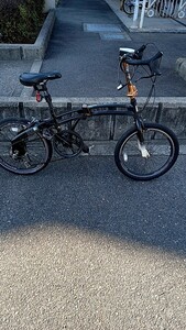 DOPPELGANGER６段変速付き折り畳み自転車！フロントタイヤ新品に交換済み！整備点検済み！