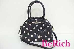 ケイトスペード 2way ハンドバッグ PXRU5292 黒 ブラック 白 ホワイト PVC レザー ショルダーバッグ kate spade【中古】bk5362