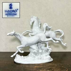 京都⑩ LLADRO リヤドロ 『 駆ける馬 』 置物 幅：38.0cm フィギュリン 置物 CXP