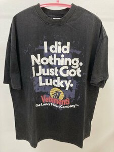 VETEMENTS ヴェトモン I GOT LUCKY T-SHIRT 半袖 Tシャツ ブラック M 中古 TN 1