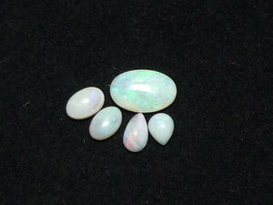 オパール opal 大粒～中粒系と小粒セット カボッション ホワイト系遊色々カボションジュエリールースまとめて同梱可能セットa342