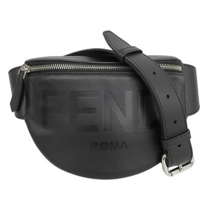 フェンディ FENDI ボディバッグ ウエストバッグ ベルトバッグ レザー ブラック 7VA525 中古 新入荷 OB1760