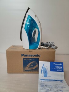 スチームアイロン/ Panasonic/ パナソニック/ アイロン/ ブルー/ NI-S55-A/説明書付き
