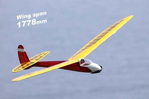 ☆OK模型 PILOT セサミ70☆レトロRCグライダー バルサキット☆グライダー EP 電動 ソアリング サーマル