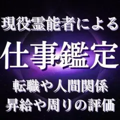 現役霊能者による仕事鑑定占い/転職・人間関係・金運・天職・就職【初回限定価格】