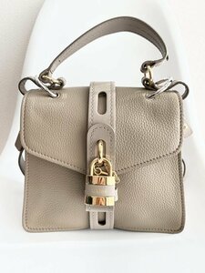 【送料無料】★Chloe★クロエ ABY アビー スモール デイバッグ グレージュ×ゴールド×シルバー 定価255,000円 グレインディア 6419017