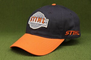 新品US物 STIHL スティール スチール チェーンソー キャップ 帽子 灰色系 グレイｘオレンジ 管理no3Ec