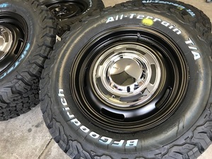 4本セット DEANクロスカントリー 16x6.5J 5/114.3 +15 +32 5/127 ブラック BFGoodrich A/T AT KO2 225/70R16 ホワイトレター デリカD5 RAV4