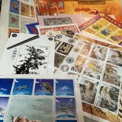 専用おまとめ品　外国切手　未使用　17シート　切手152枚