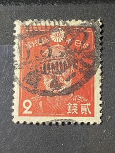 2銭　乃木希典　16年　櫛型印　(昭和切手)