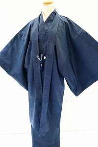 【送料無料】希少！未使用品 超トールサイズ　男　本場大島紬　アンサンブル　身長185cm～190cm対応　羽裏　刺繍　着物羽織正絹　m-3168