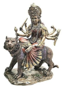 神像 仏像 菩薩 虎に乗った女神ドゥルガー　ザ・マハシャクティ・クチュール ヒンズー教 神話（輸入品