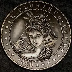 e291 モルガン　イーグル　美品　貿易銀　銀貨　コレクション　1890年　鷹