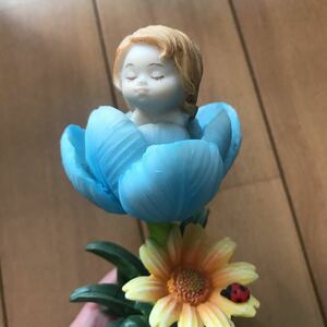 天使　フィギュア　お花　妖精　天使　子供　てんとう虫