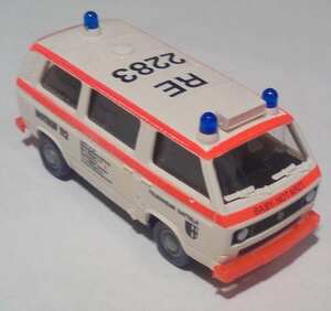 ロコ Roco 1372 1/87 フォルクスワーゲンT3 ダッテルン消防署 乳児用救急車 VW T3 Bus "Feuerwehr Datteln, Baby-Notarzt" 