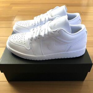 NIKE AIR JORDAN1 LOW ナイキ エアジョーダン1 ロー スニーカー トリプルホワイト オールホワイト 白 US8 26cm 国内正規品 新品未使用 レア