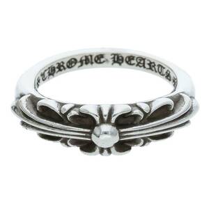 クロムハーツ Chrome Hearts BABY CLASSIC/ベイビークラシックフローラルクロス サイズ:11号 シルバーリング 中古 SJ02