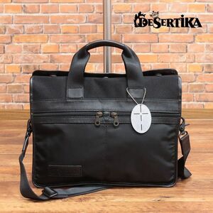 1円/DESERTIKA/訳 2WAYバッグ MAKKINA S-06 CORDURA＆リモンタ社 撥水 丈夫◎ イタリア製 高機能 ビジネス 新品/黒/ブラック/ie338/